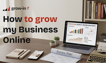 A laptop, notebook and coffee — the simple setup of someone beginning an online business.