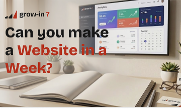 A workspace with a laptop and notebook — the kind of setup a small business owner uses to plan and launch online.