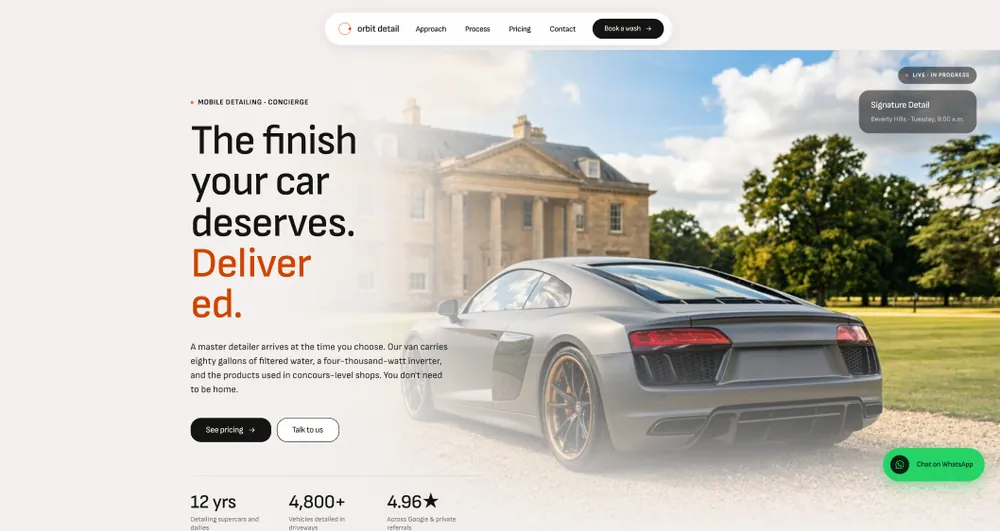Orbit Detail — car detailing website built by grow-in 7