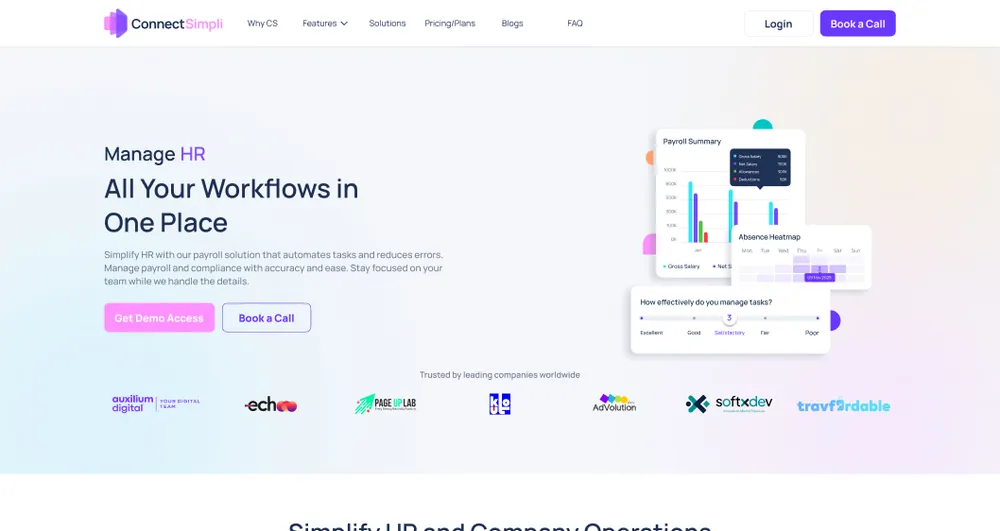 Connect Simpli — SaaS website built by grow-in 7