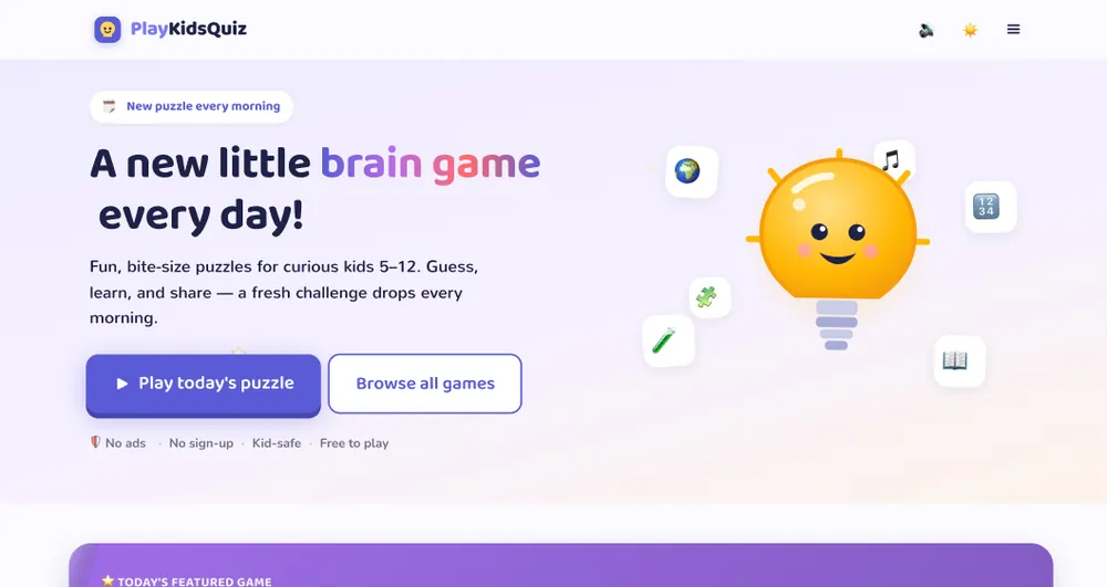 Play Kids Quiz — Mobile game application